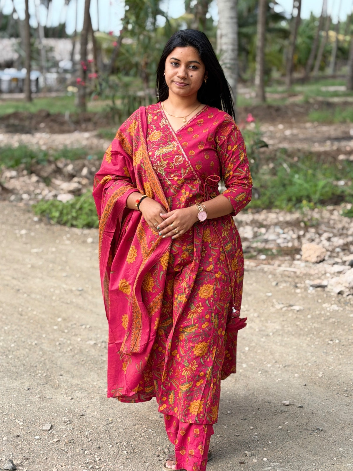 Cotton Floral Anarkali - CA55
