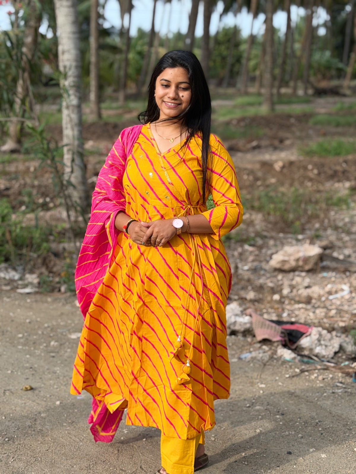 Cotton Floral Anarkali - CA54
