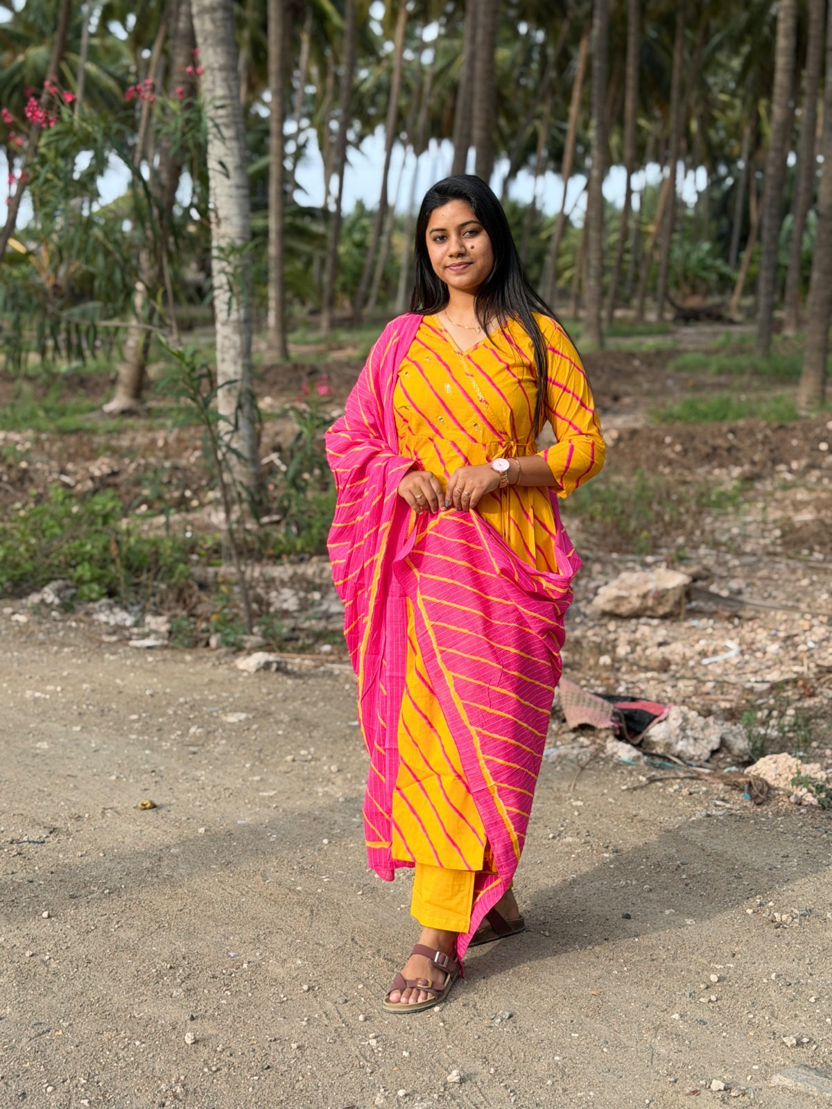 Cotton Floral Anarkali - CA54