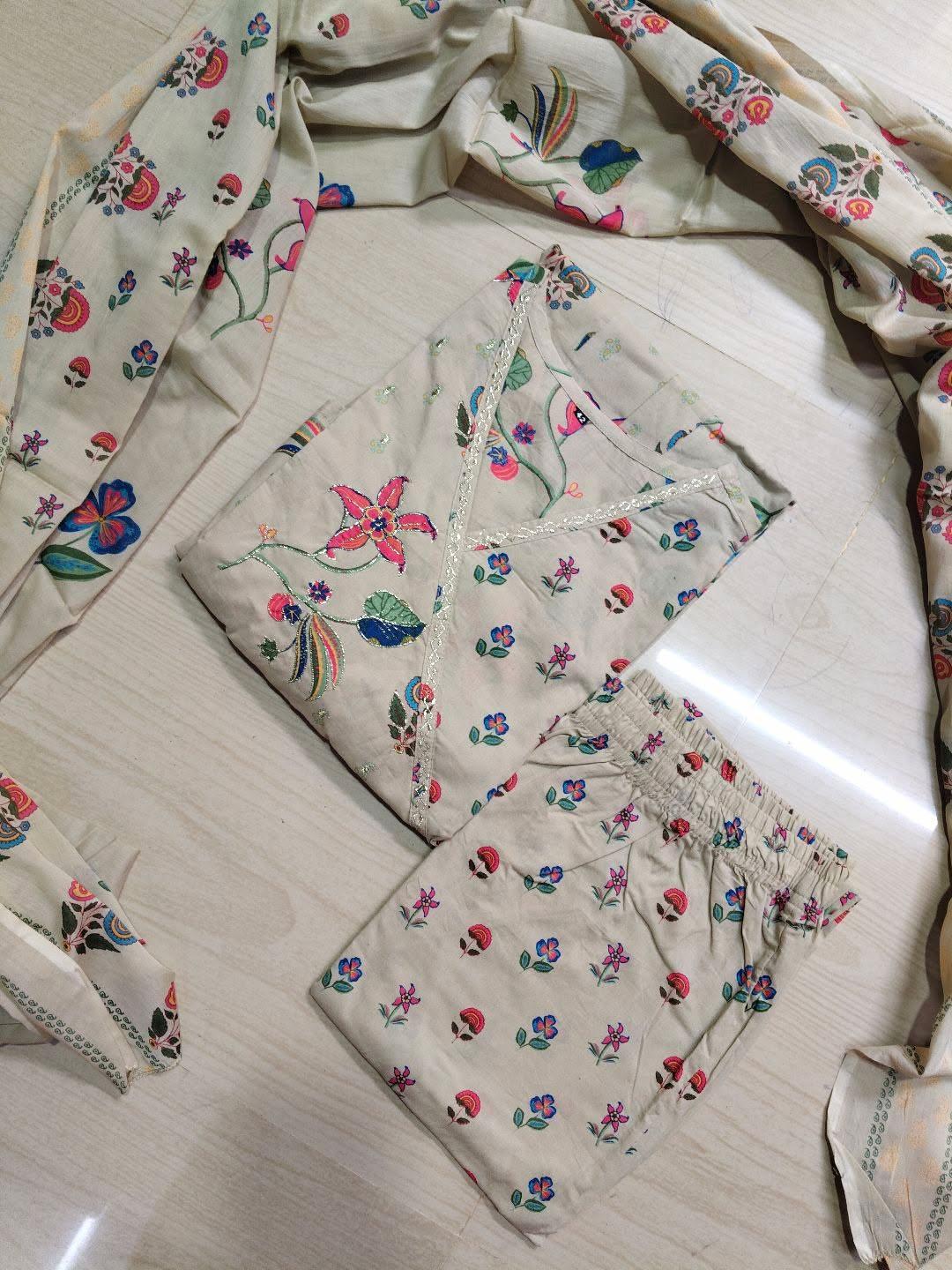 Cotton Floral Anarkali - CA56