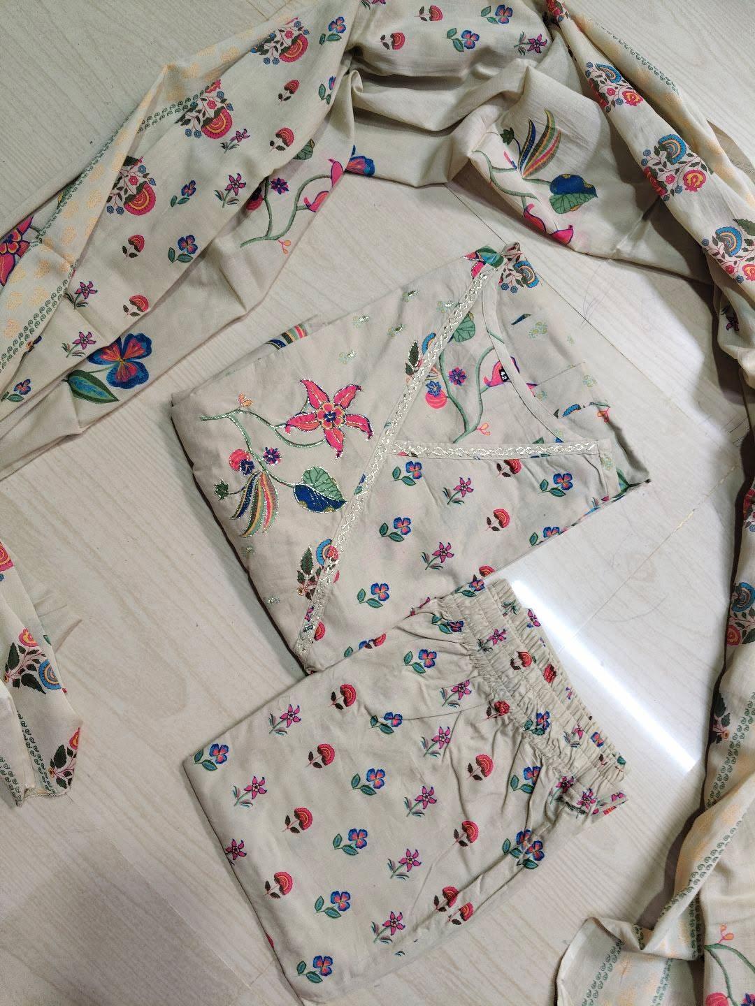 Cotton Floral Anarkali - CA56