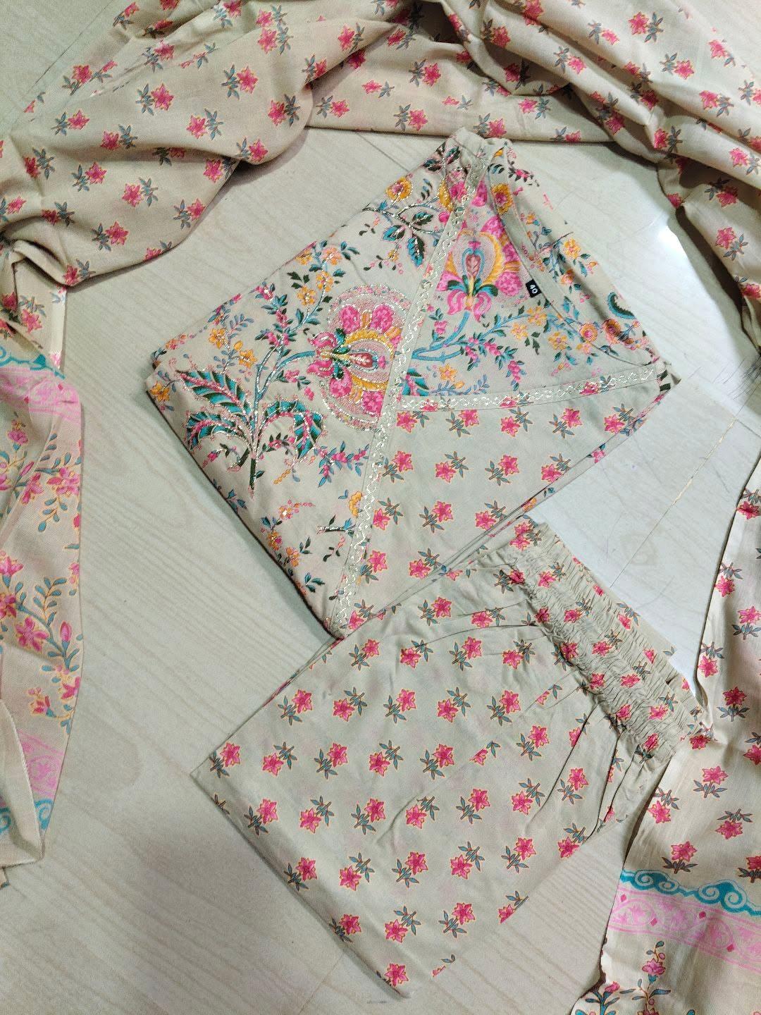 Cotton Floral Anarkali - CA59