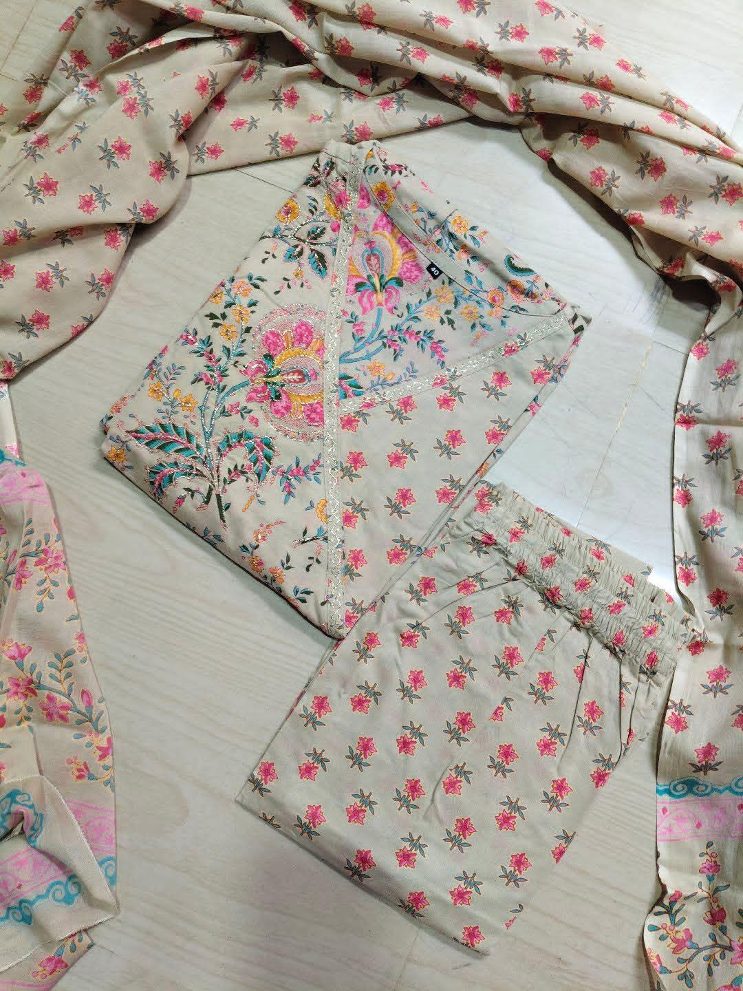 Cotton Floral Anarkali - CA59