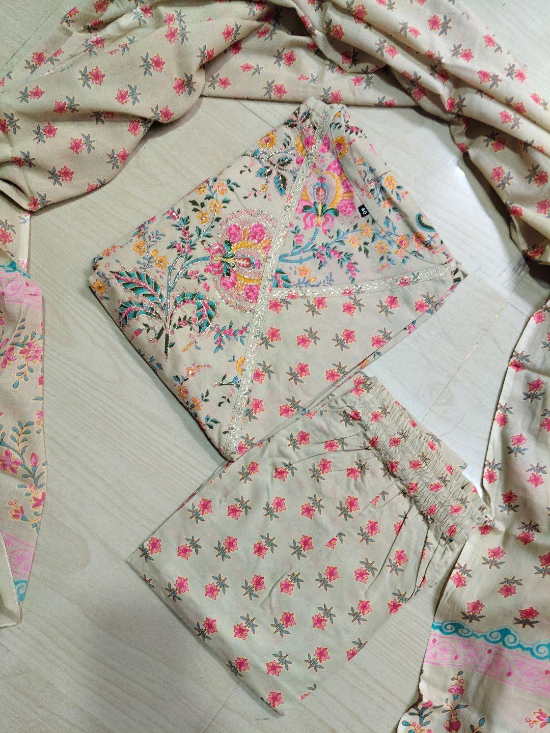 Cotton Floral Anarkali - CA59