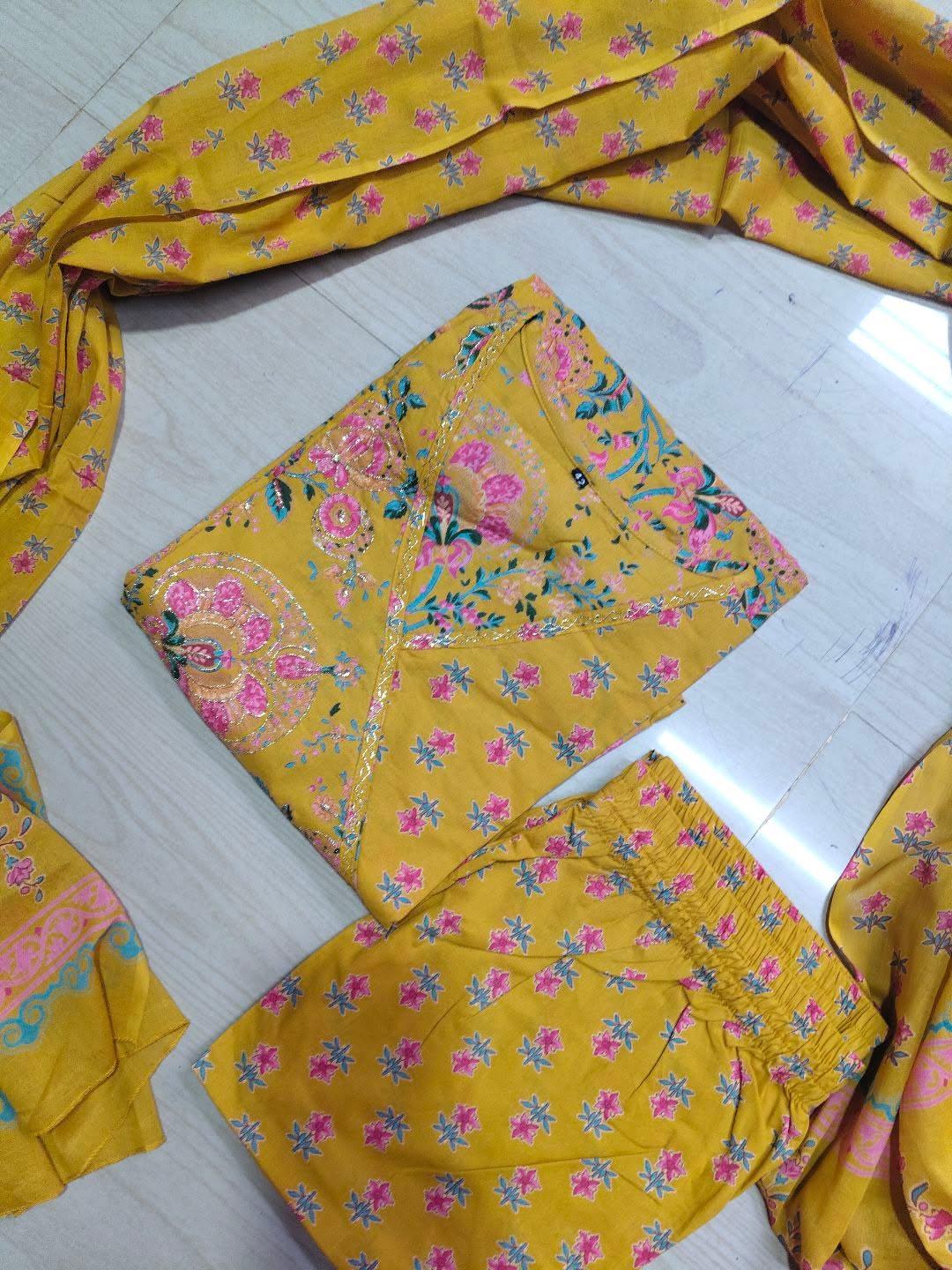 Cotton Floral Anarkali - CA61