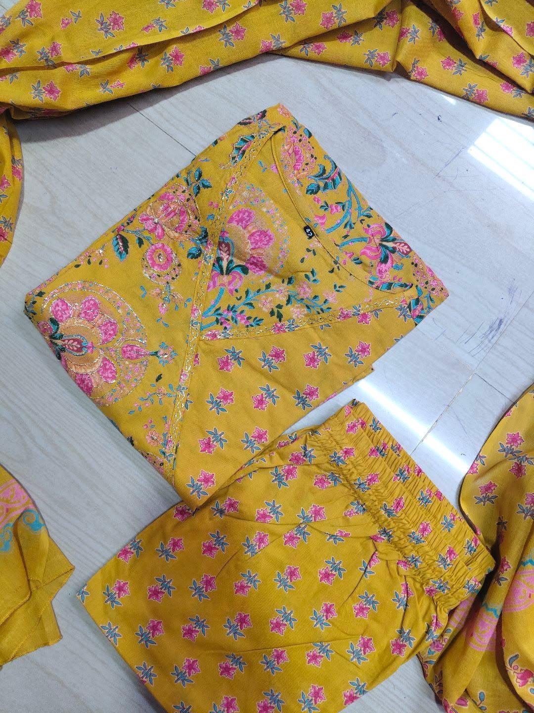 Cotton Floral Anarkali - CA61