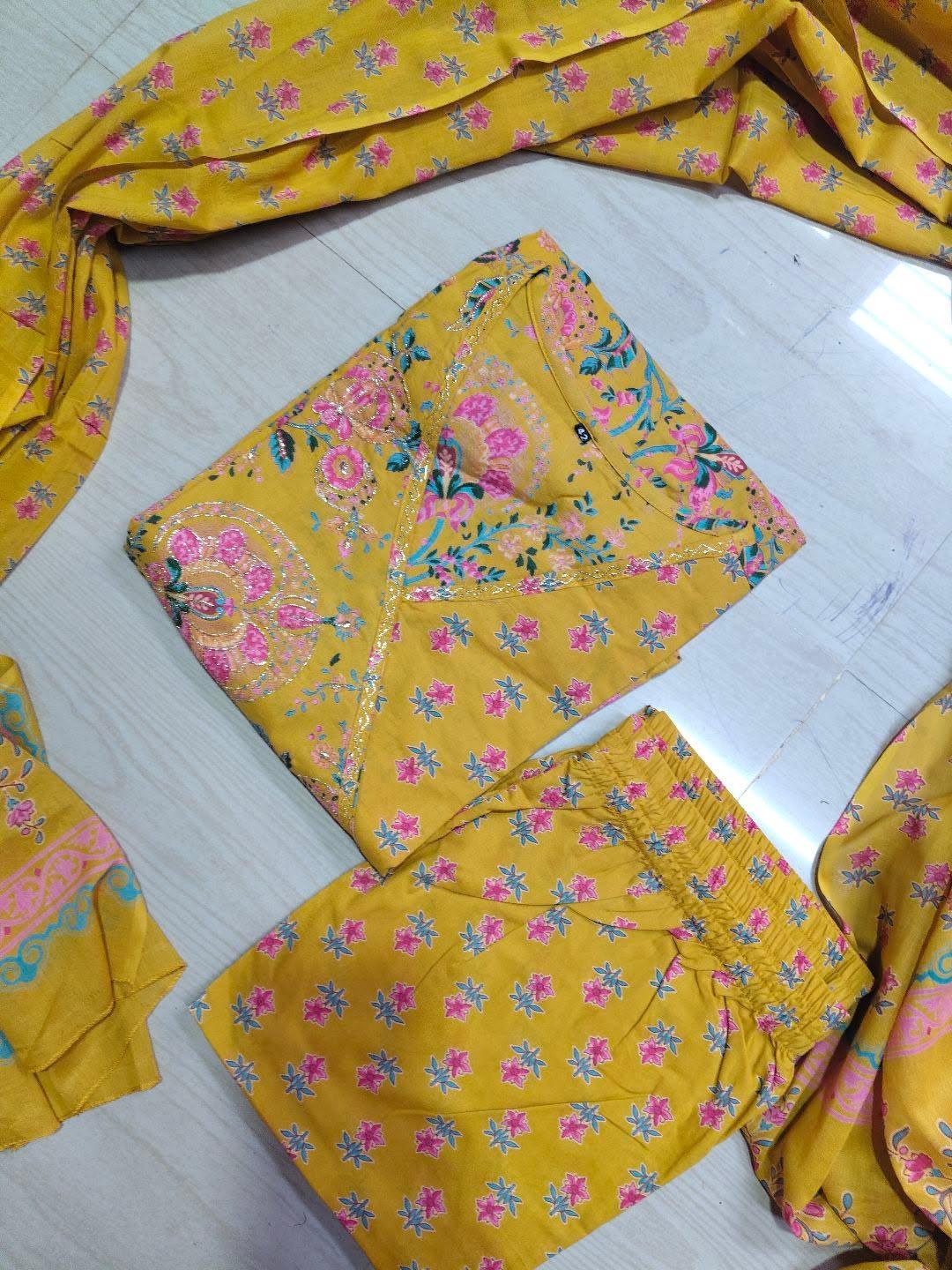 Cotton Floral Anarkali - CA61