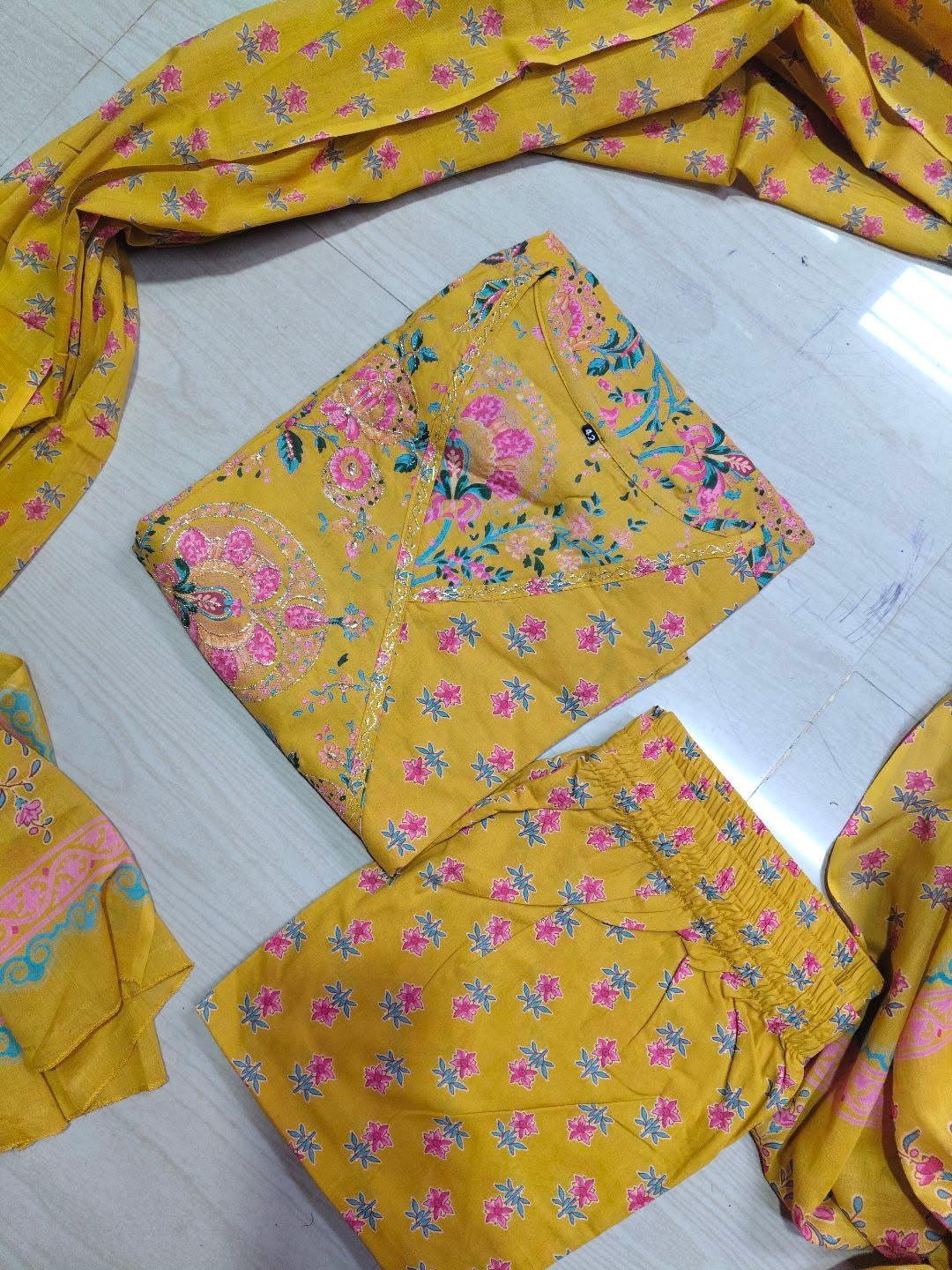 Cotton Floral Anarkali - CA61