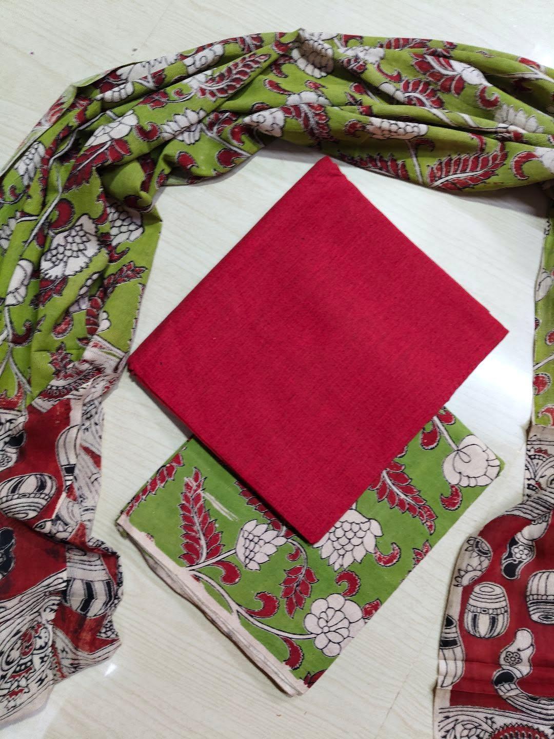 Premium Cotton Top and Kalamkari Phant With Dupatta RS135