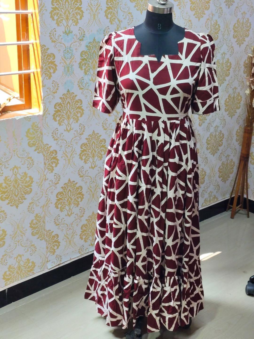 Premium Rayon Floral Frock RF07