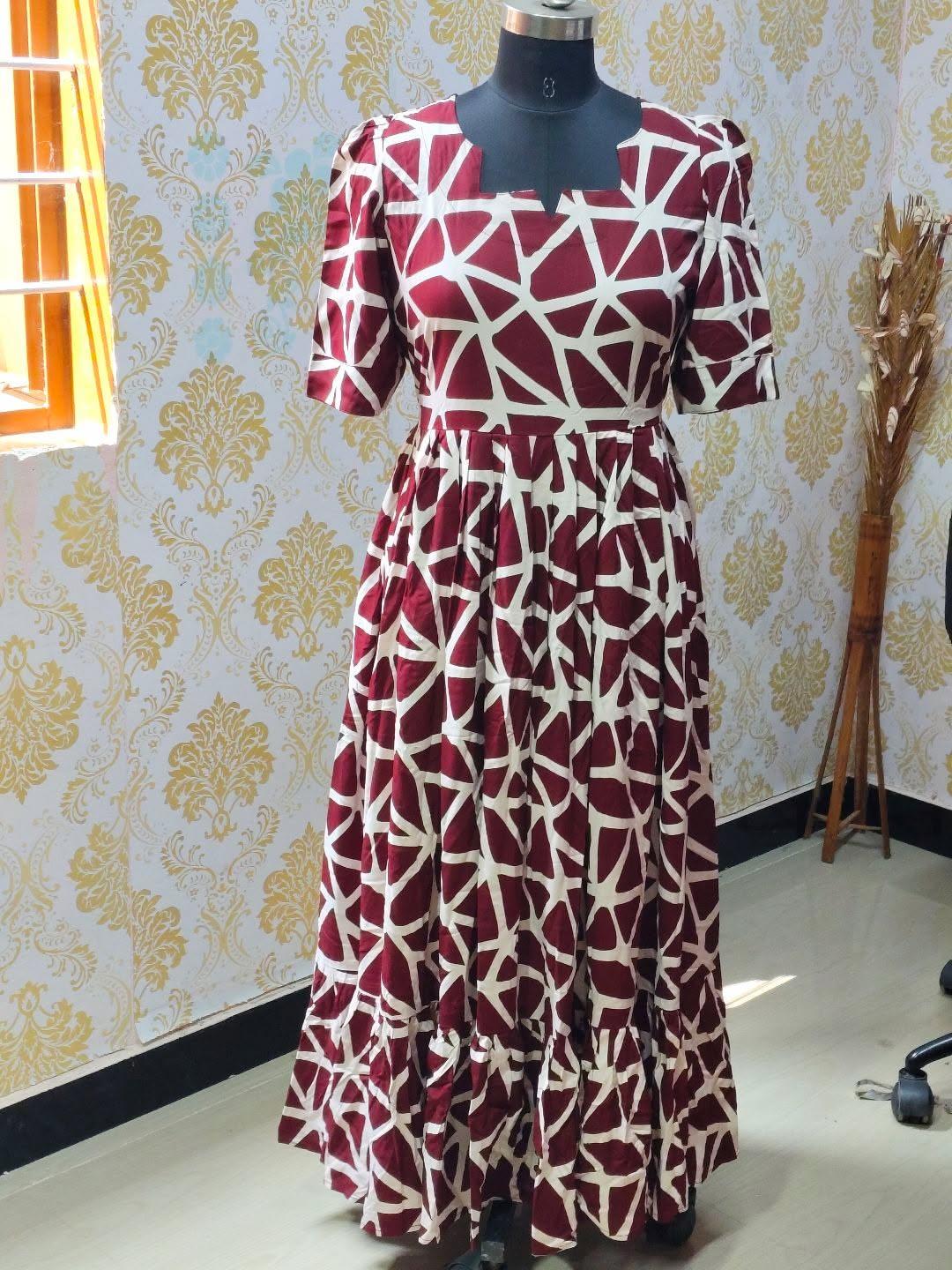Premium Rayon Floral Frock RF07