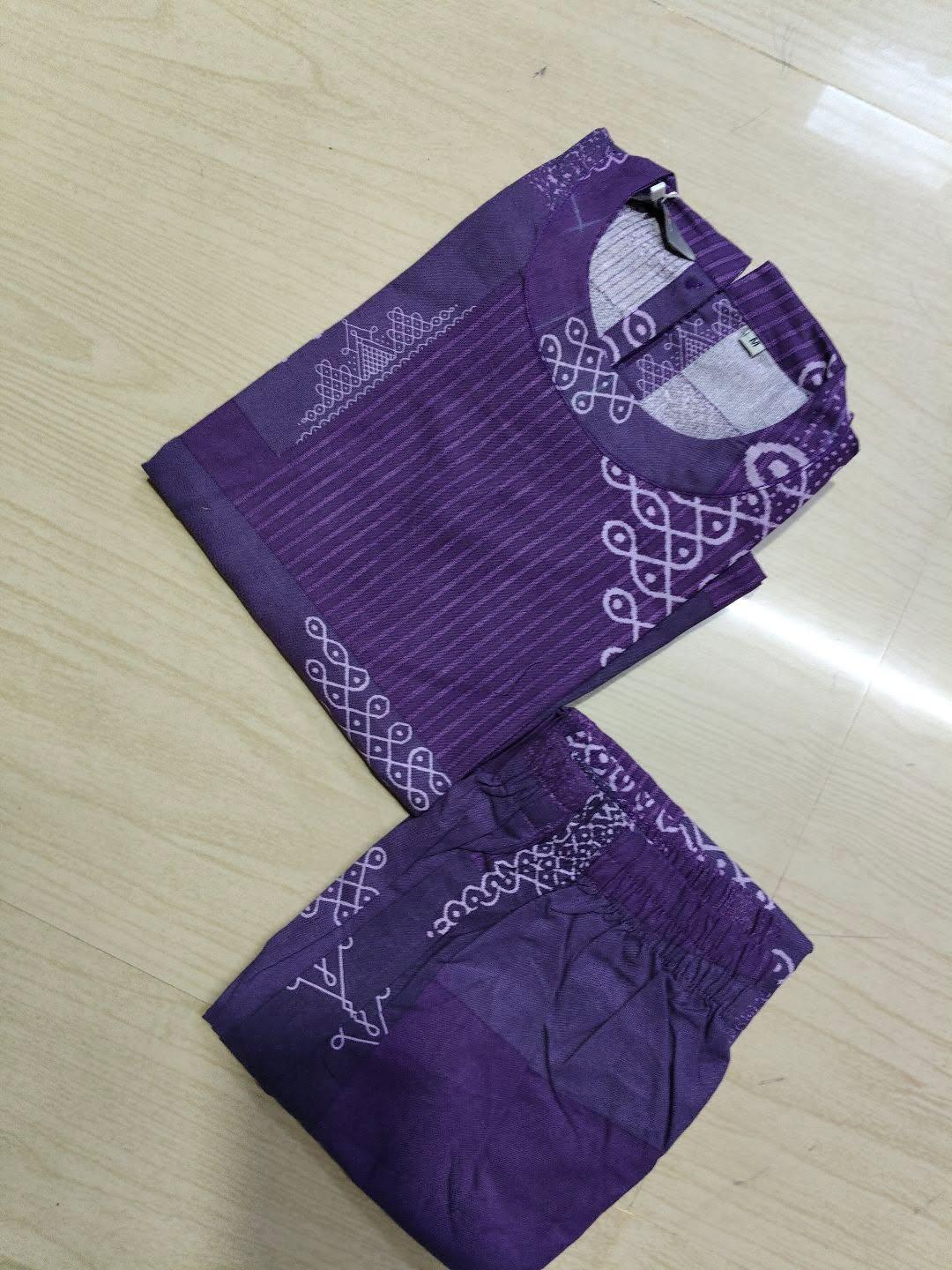 Premium Cotton A Line Kurti  VP75 (Sleeve Attached Inside)