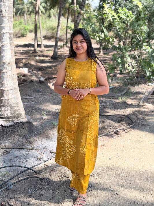 Premium Cotton A Line Kurti  VP73 (Sleeve Attached Inside)