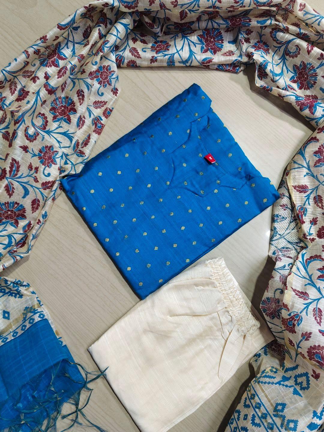 Raw Silk Kurti  Set EW102