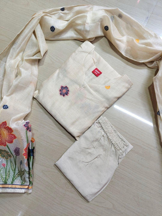 Premium Jamdani Kurti  Set EW105