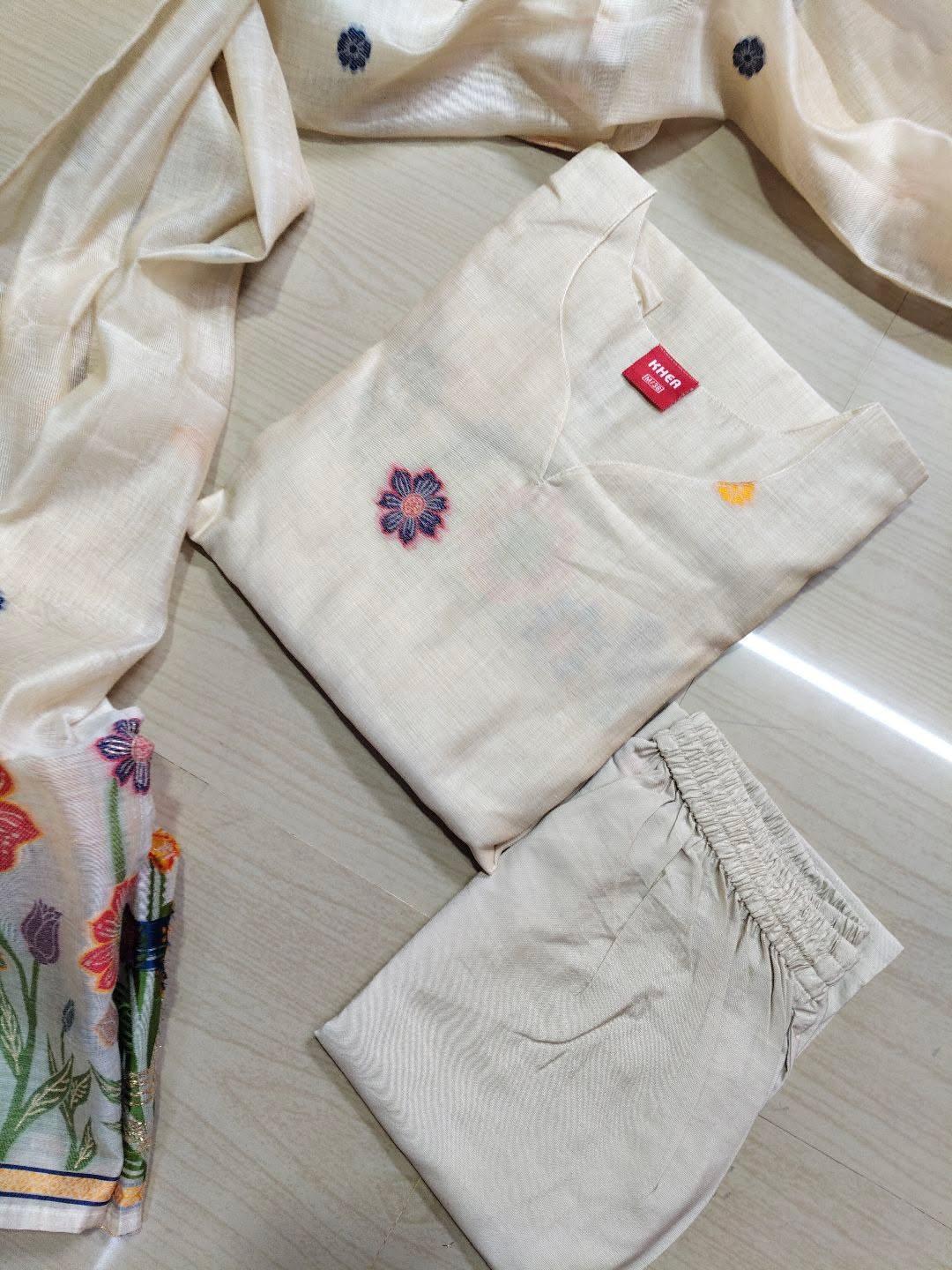 Premium Jamdani Kurti  Set EW105