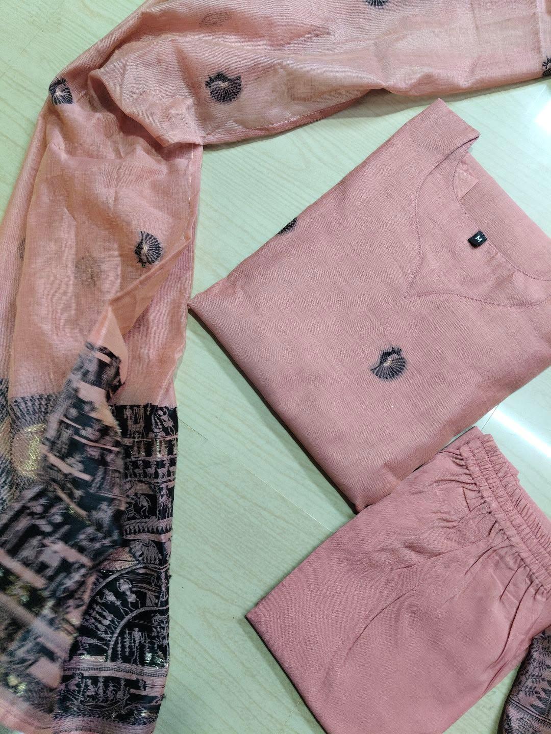 Premium Jamdani Kurti  Set EW106