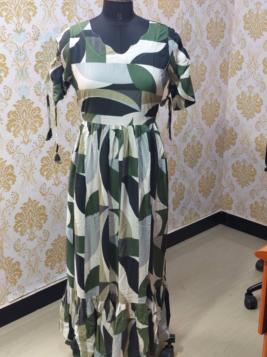 Premium Rayon Floral Frock RF35
