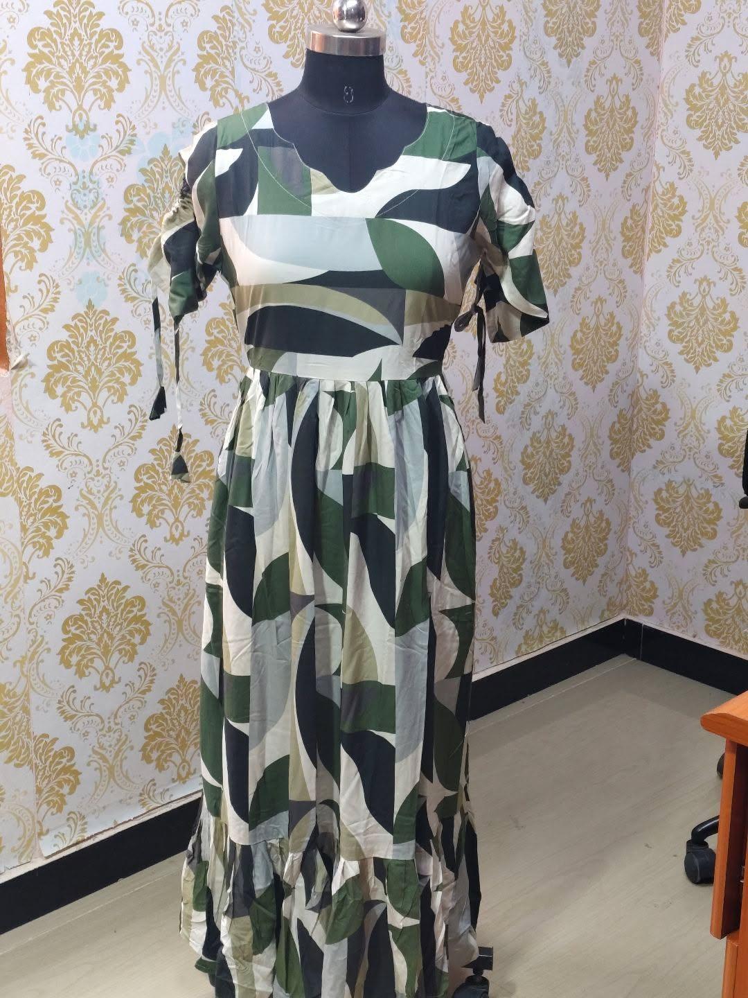 Premium Rayon Floral Frock RF35