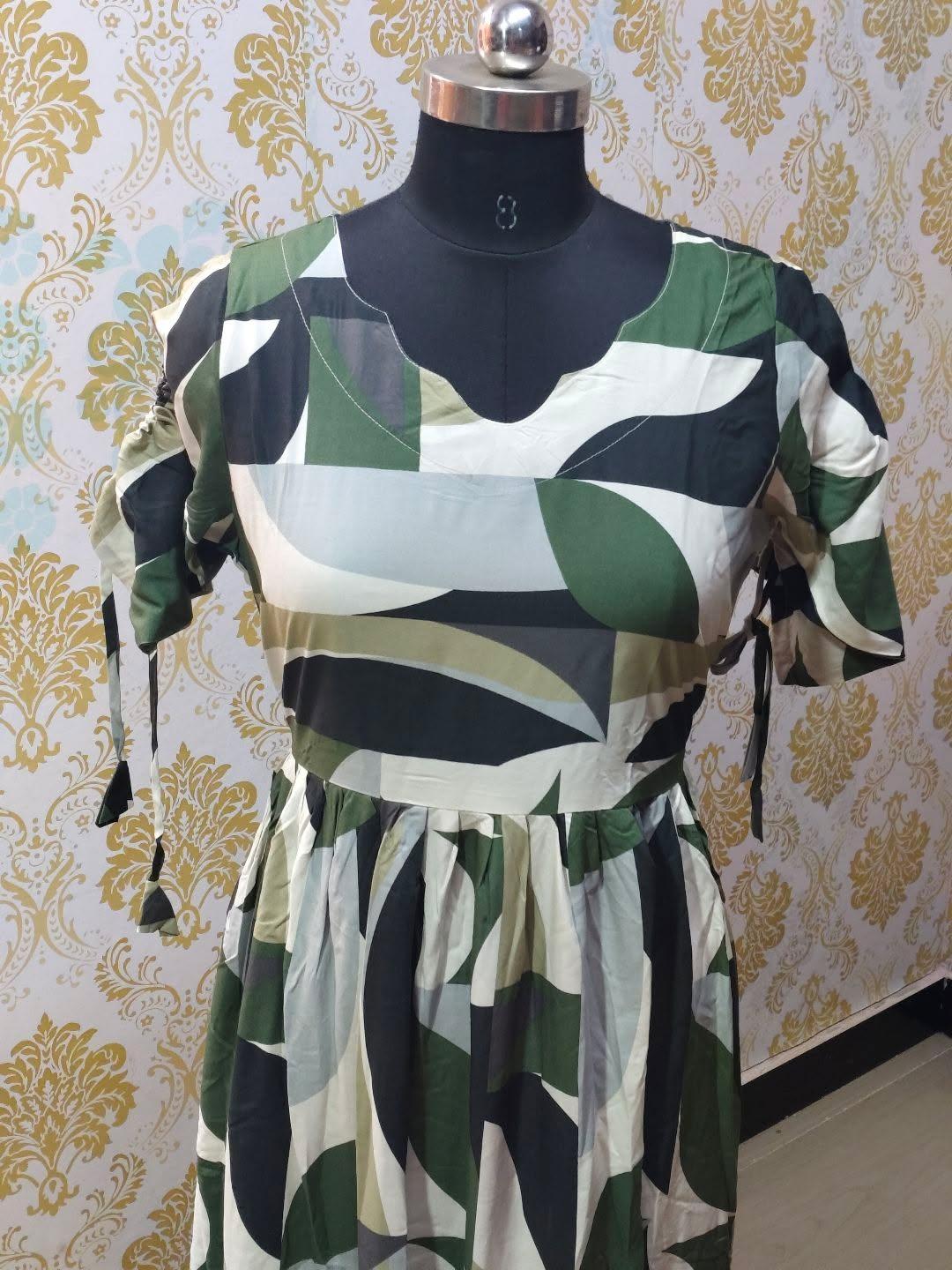 Premium Rayon Floral Frock RF35