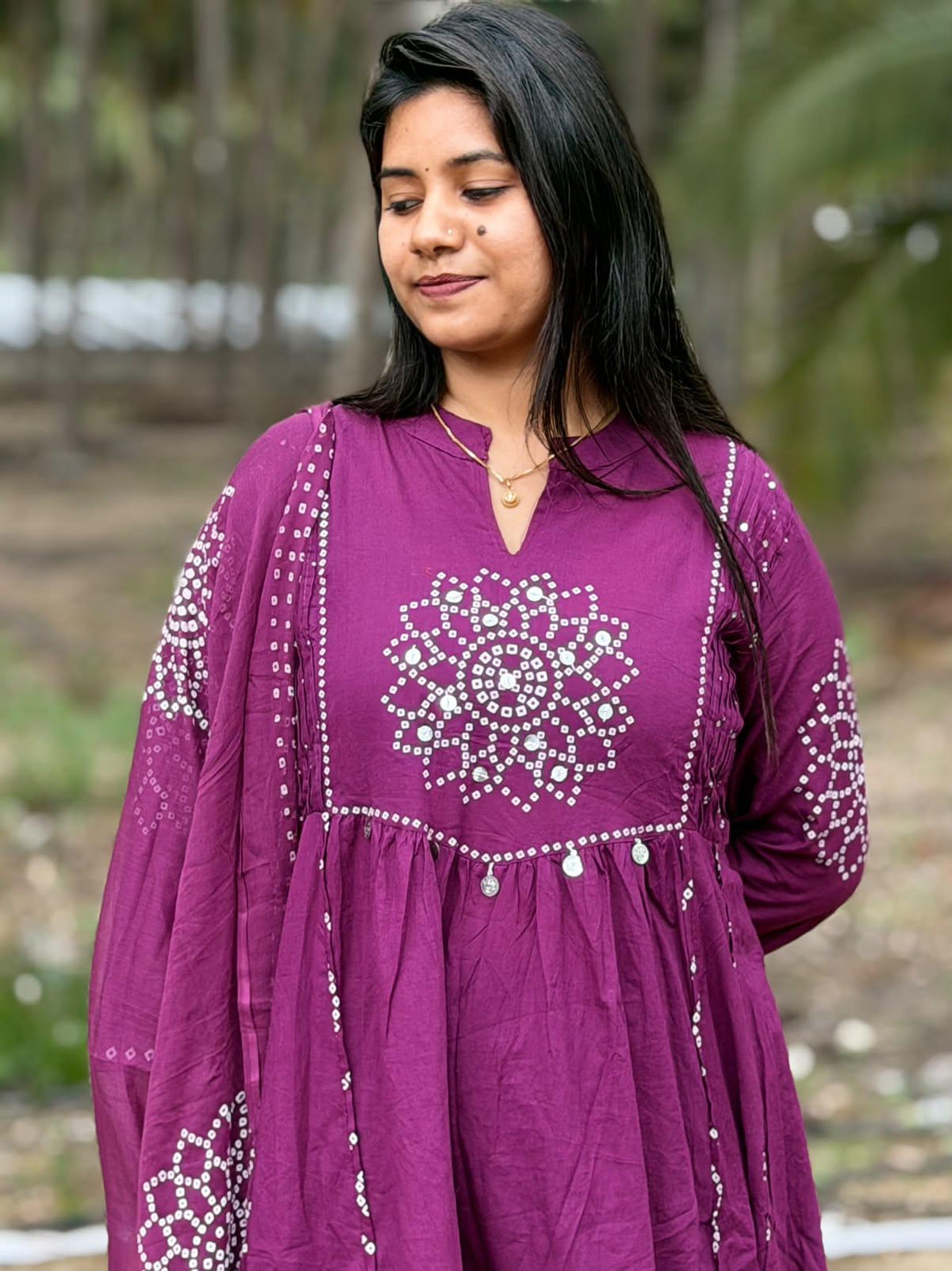 Cotton Floral Anarkali  AS128