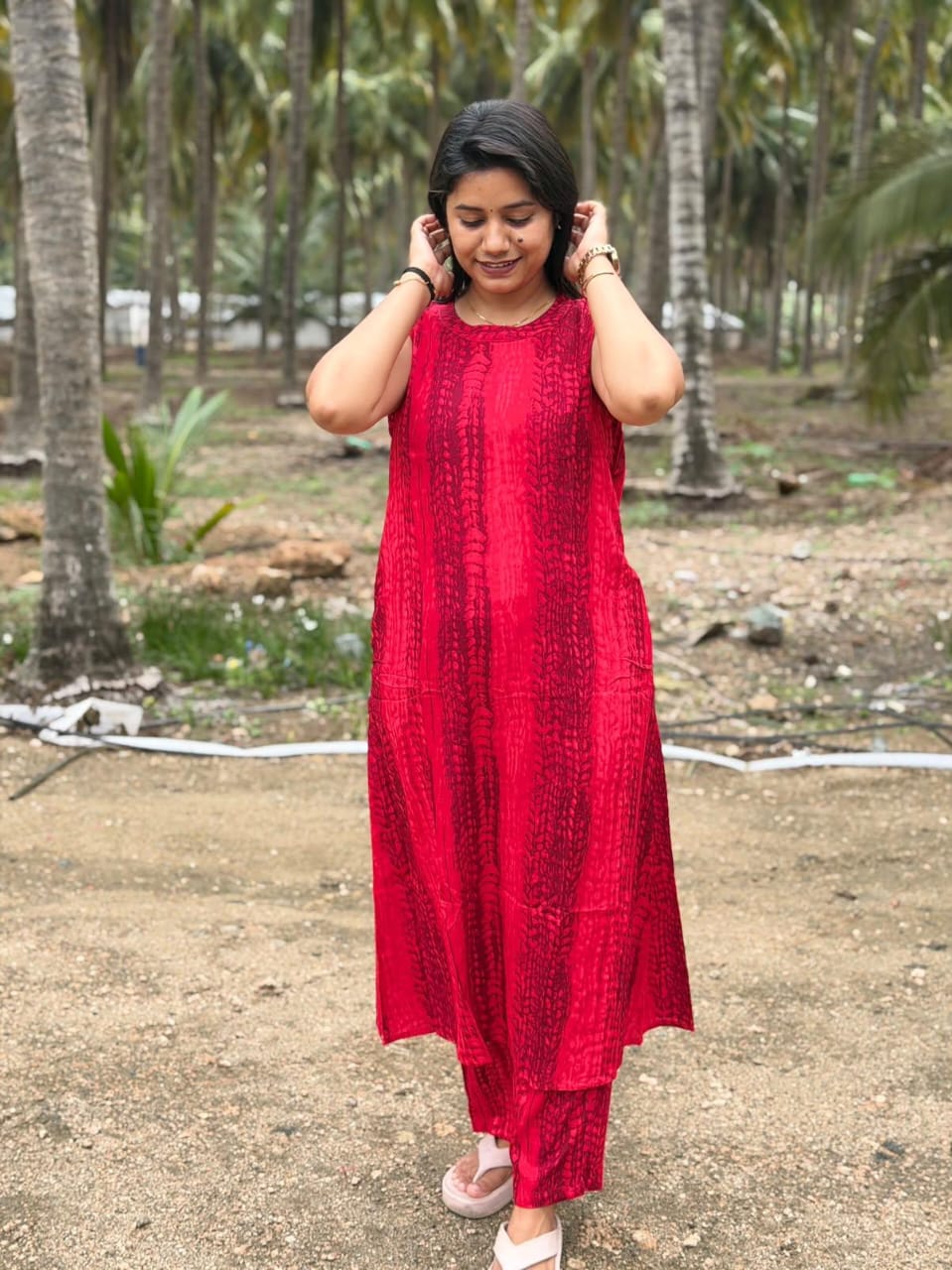 Premium Rayon A Line Kurti  VP66 (Sleeve Attached Inside)
