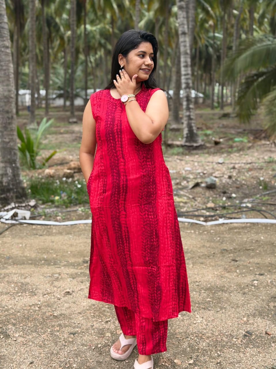 Premium Rayon A Line Kurti  VP66 (Sleeve Attached Inside)