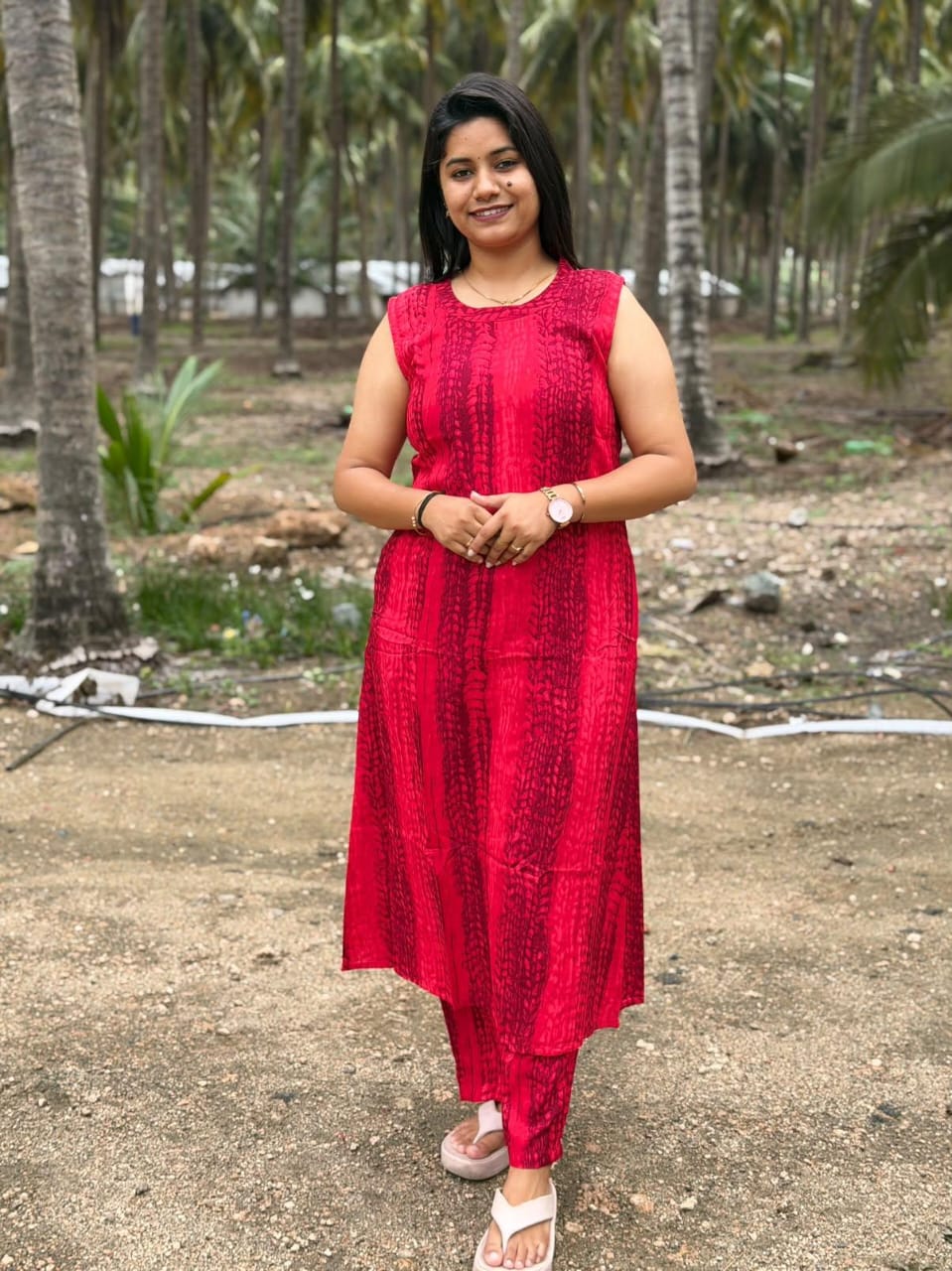 Premium Rayon A Line Kurti  VP66 (Sleeve Attached Inside)