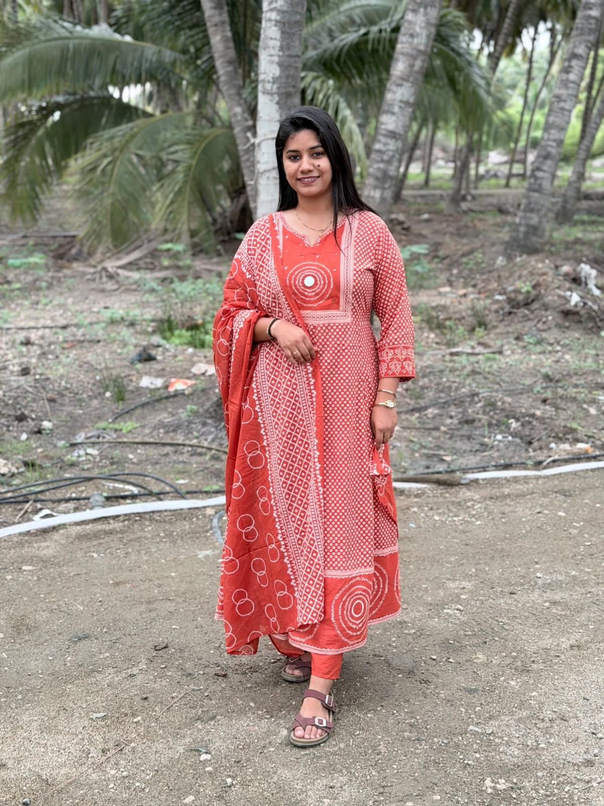 Cotton Floral Anarkali  AS131