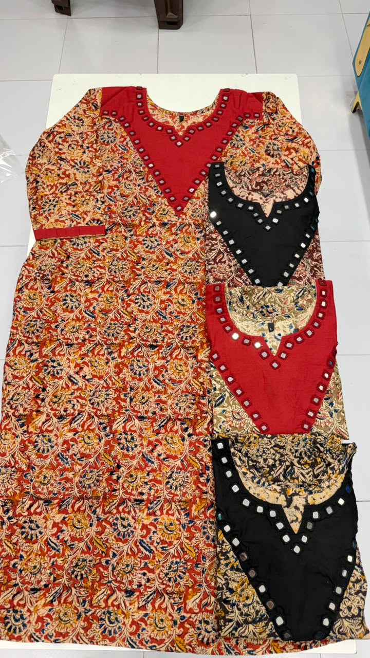 Kalamkari Kurti With Phant  PKA38