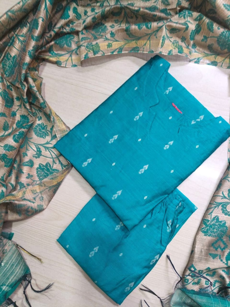 Raw Silk Kurti  Set EW163