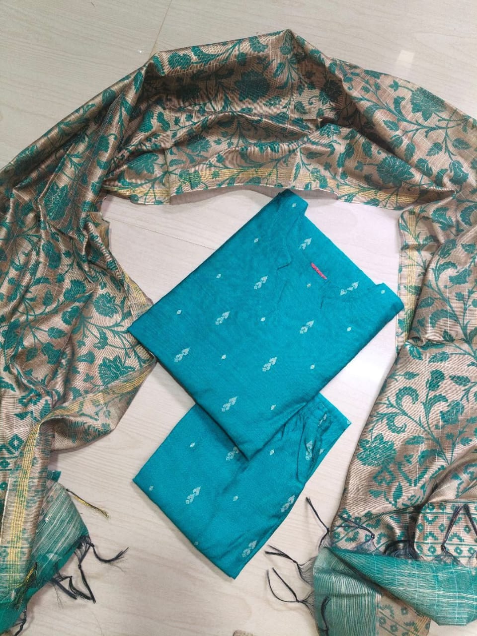 Raw Silk Kurti  Set EW163