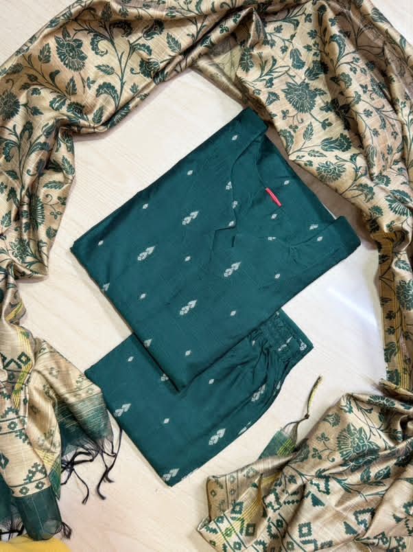 Raw Silk Kurti  Set EW161