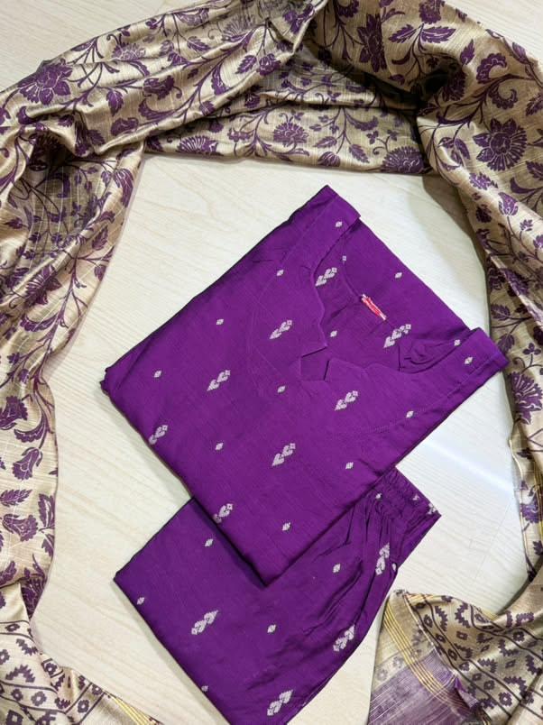 Raw Silk Kurti  Set EW158