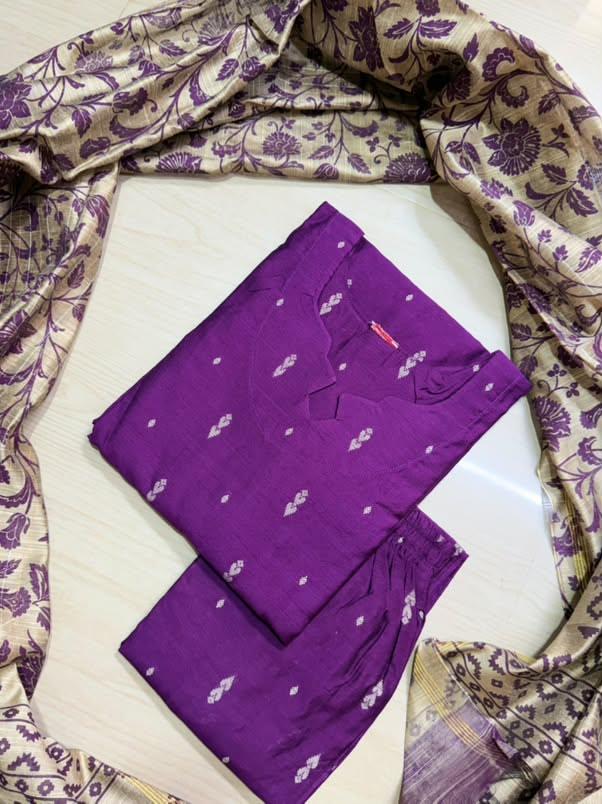 Raw Silk Kurti  Set EW158
