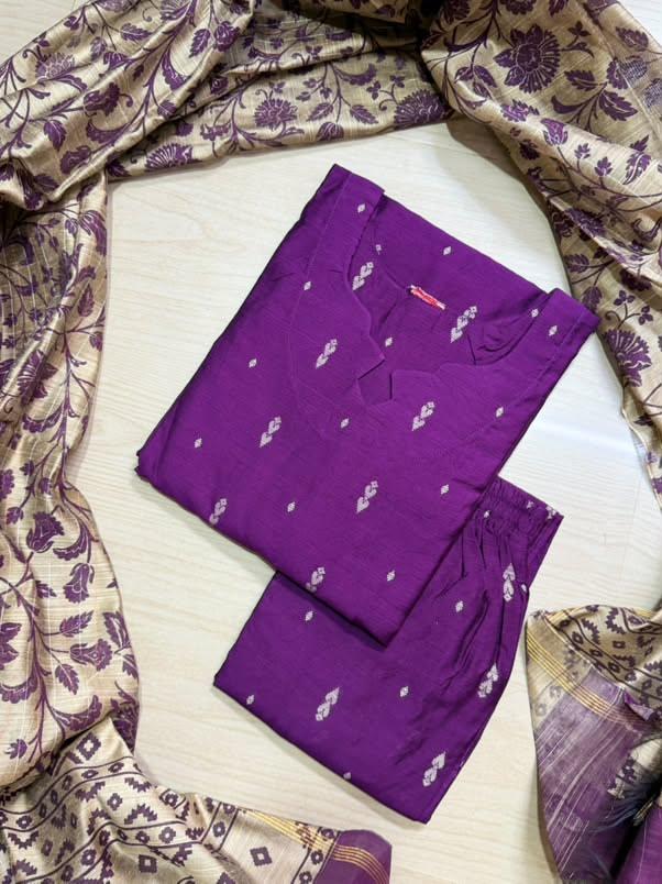 Raw Silk Kurti  Set EW158