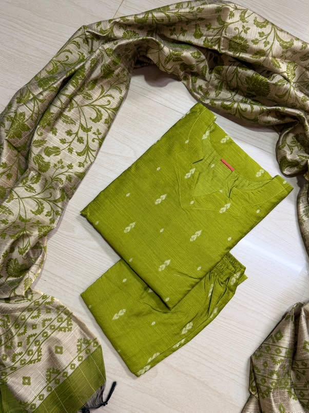 Raw Silk Kurti  Set EW157