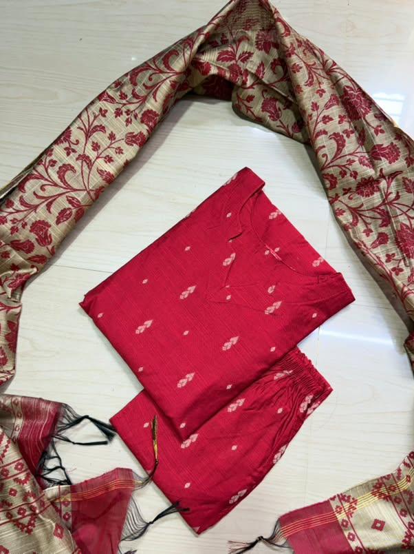 Raw Silk Kurti  Set EW156