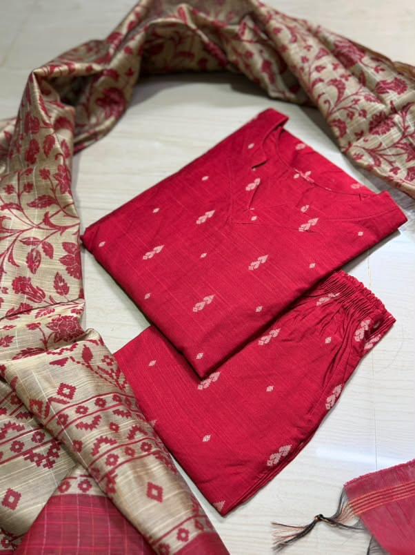 Raw Silk Kurti  Set EW156