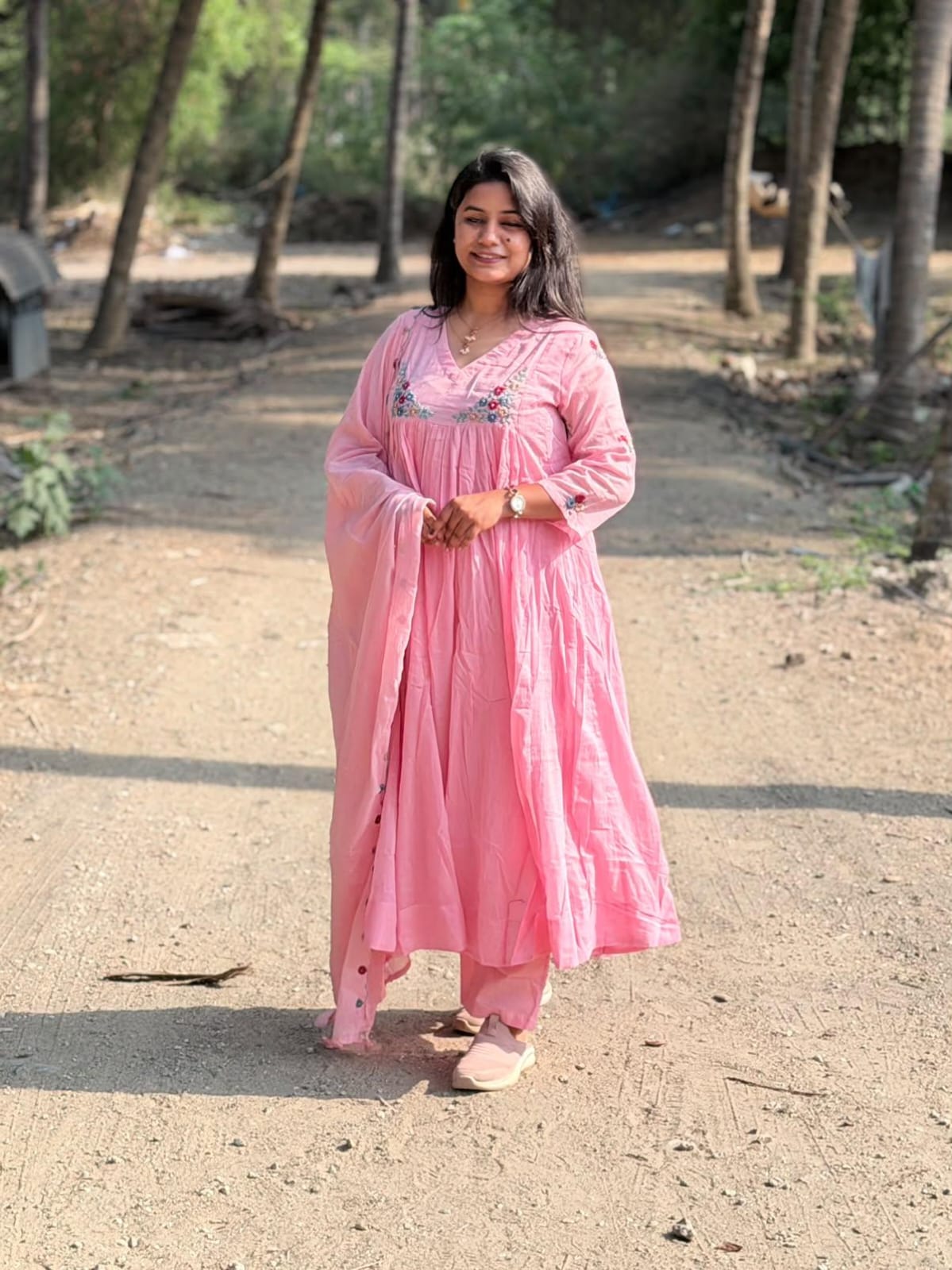 Cotton Floral Anarkali - CA68