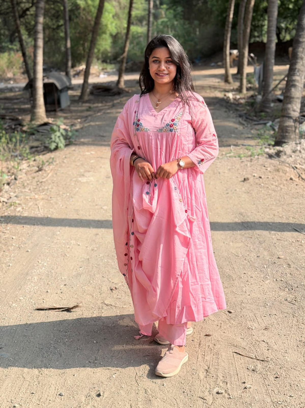 Cotton Floral Anarkali - CA68