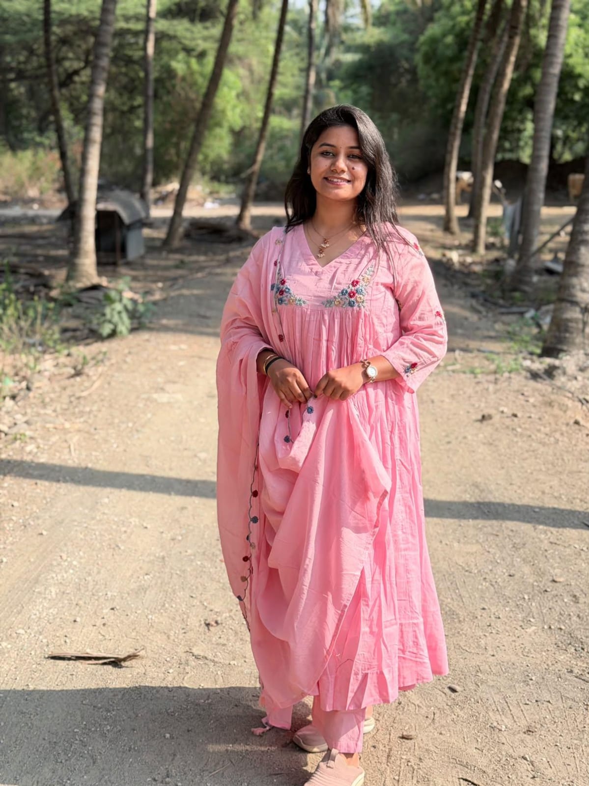 Cotton Floral Anarkali - CA68