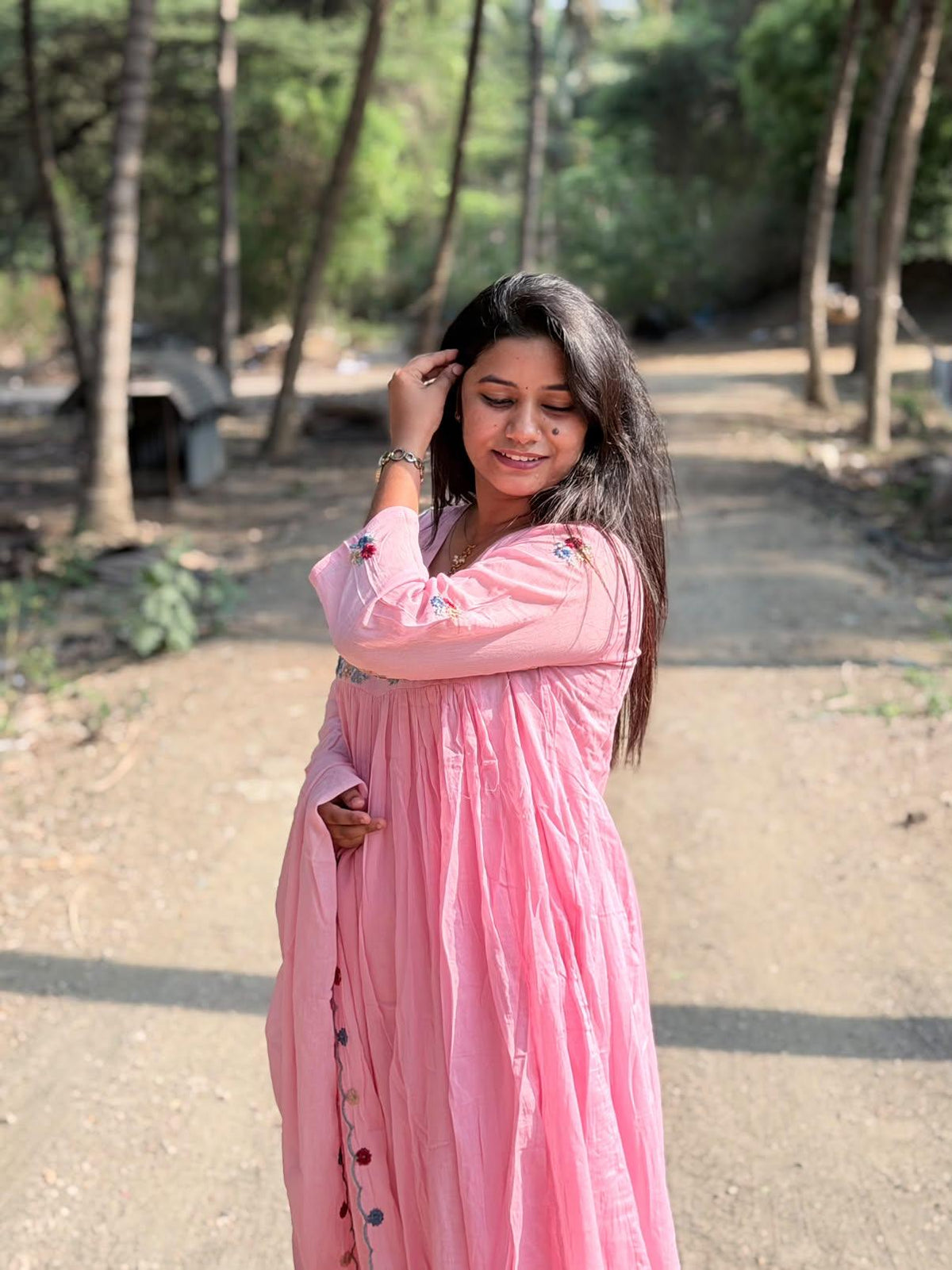 Cotton Floral Anarkali - CA68