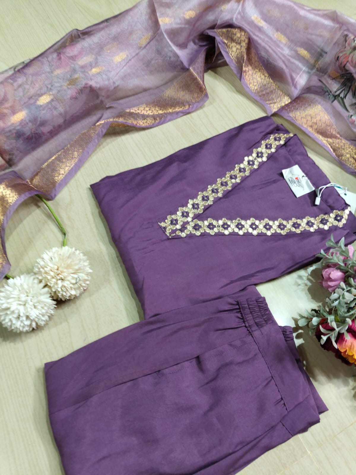 shiny dupatta set SSD02