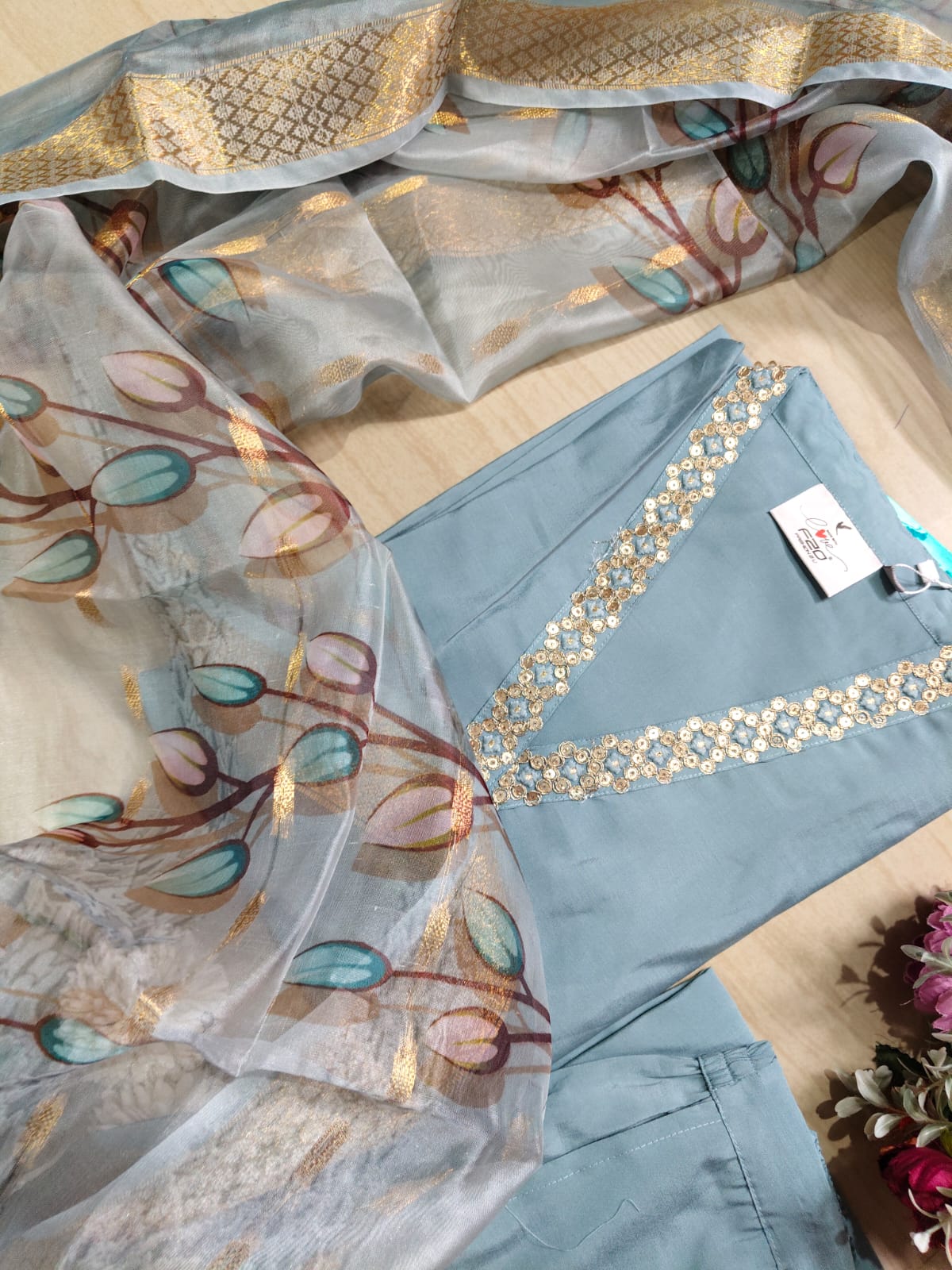 shiny dupatta set SSD04