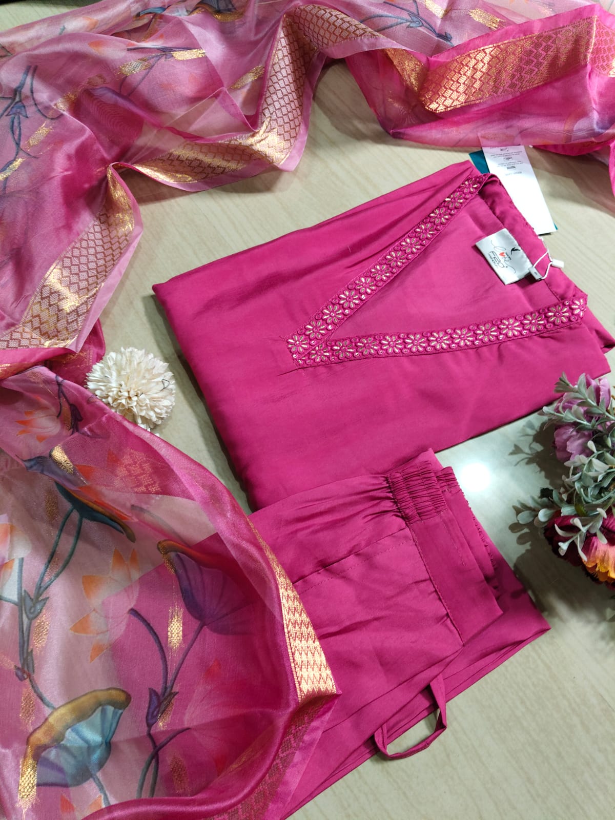 shiny dupatta set SSD11