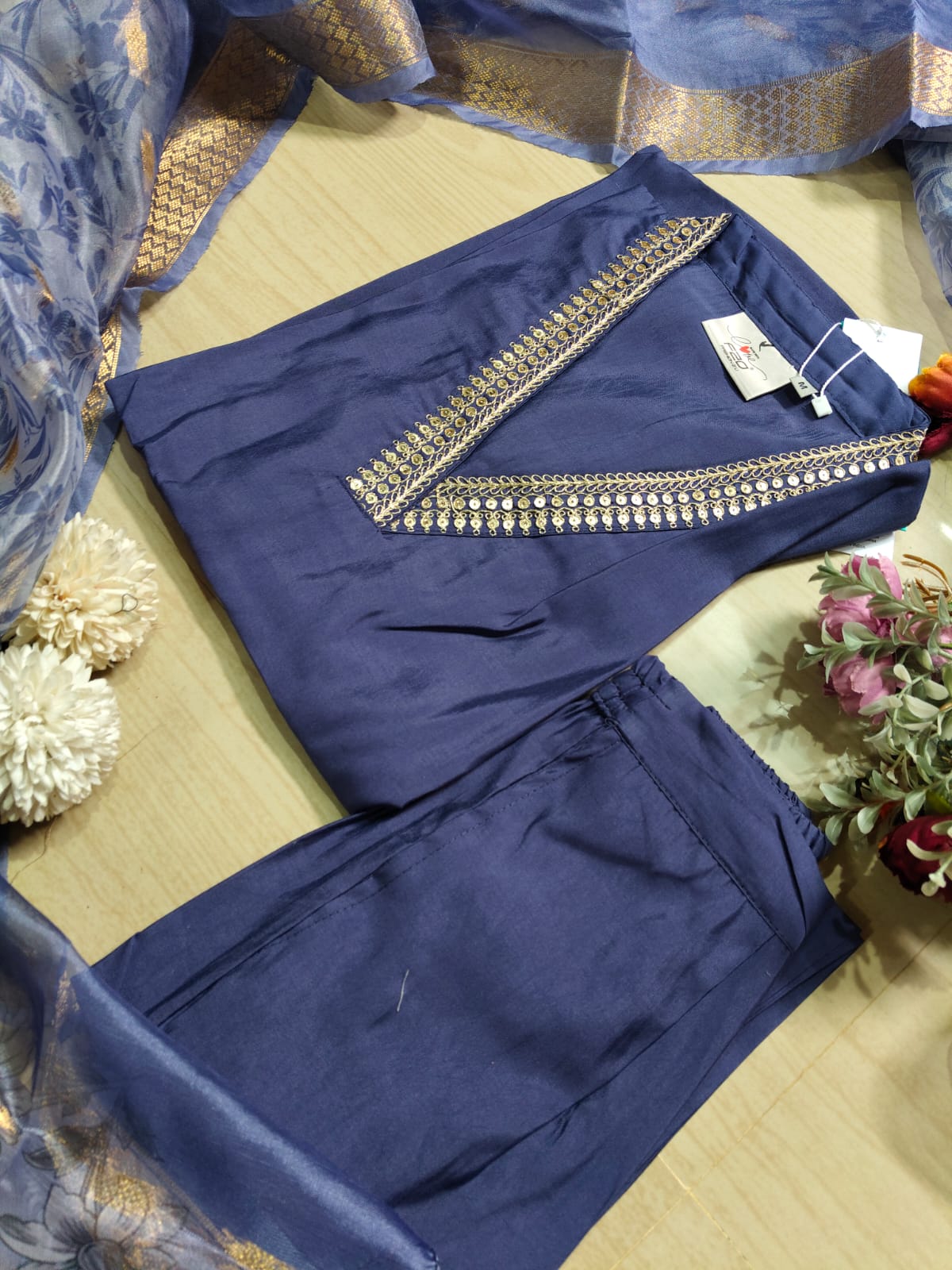 shiny dupatta set SSD08