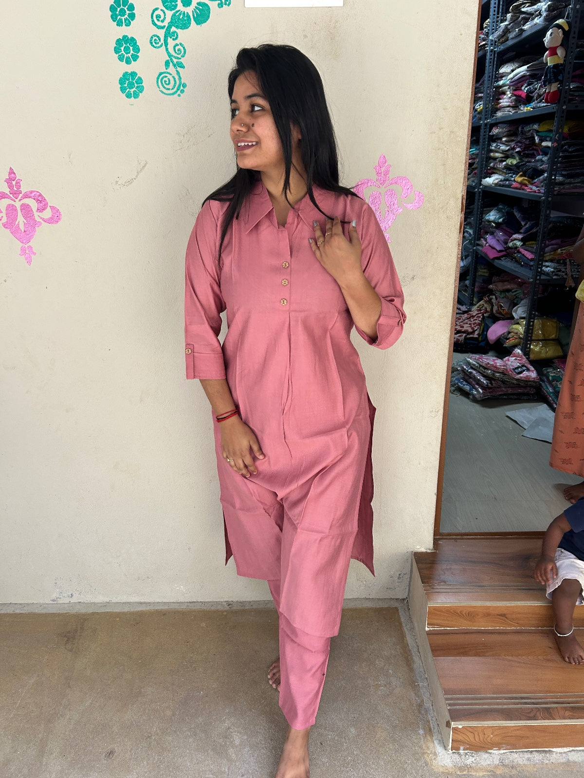Shiny Silk Kurti with Pant - PSSK23