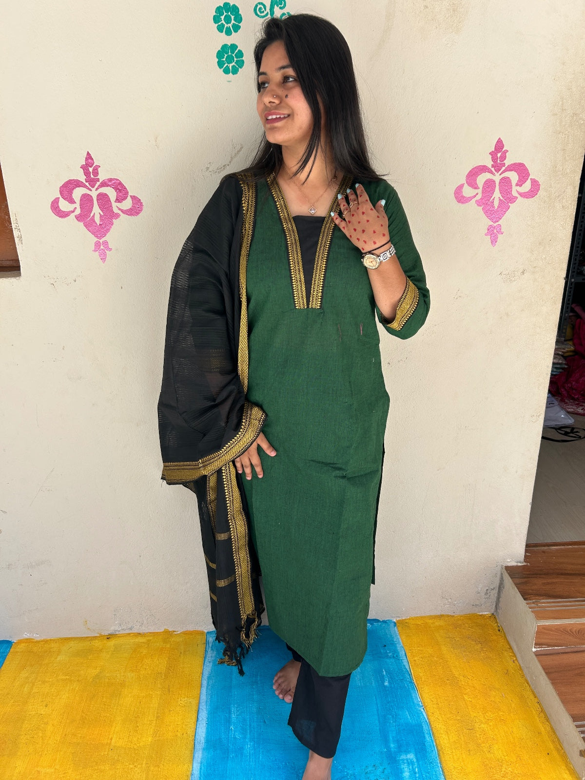 Petals Dupatta Sets - FDS68