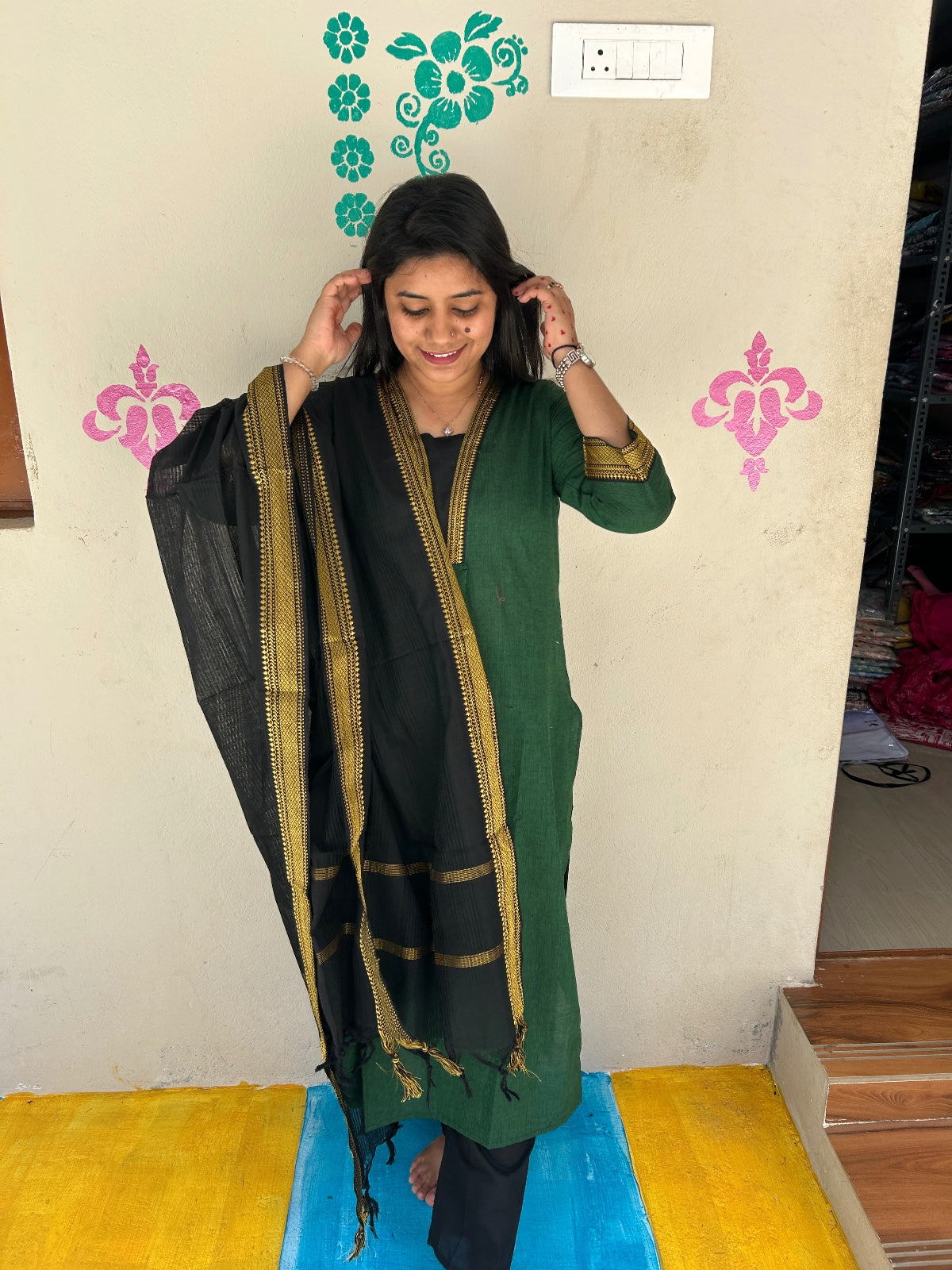 Petals Dupatta Sets - FDS68